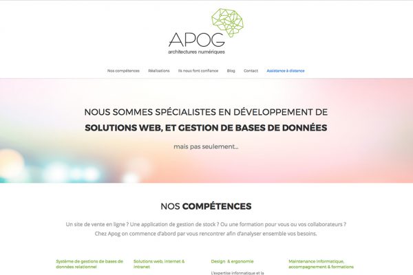 Le nouveau site internet Apog.fr