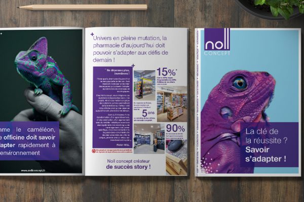 Nouvelle brochure pharmacies pour Noll Concept